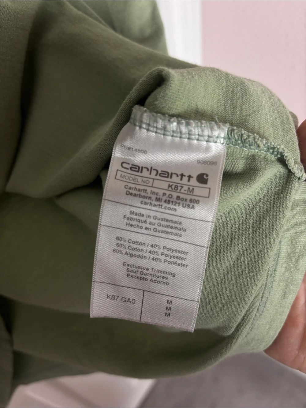 Carhartt Olive Green Short-Sleeve Pocket Tee